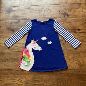 Blue Unicorn Kids Casual Dress